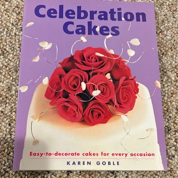 Celebration Cakes Book with Red Roses - Picture 1 of 8